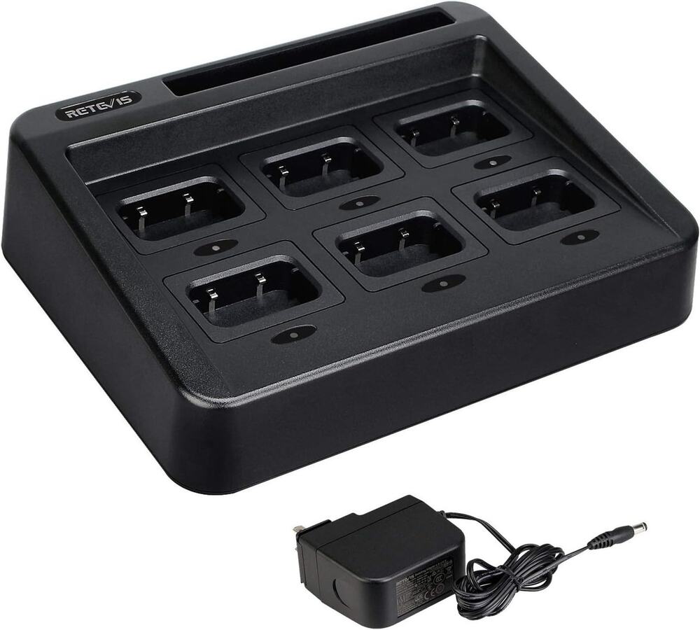 Retevis RT48 Walkie Talkie Charger, Six-Way Multi Unit Charger ONLY